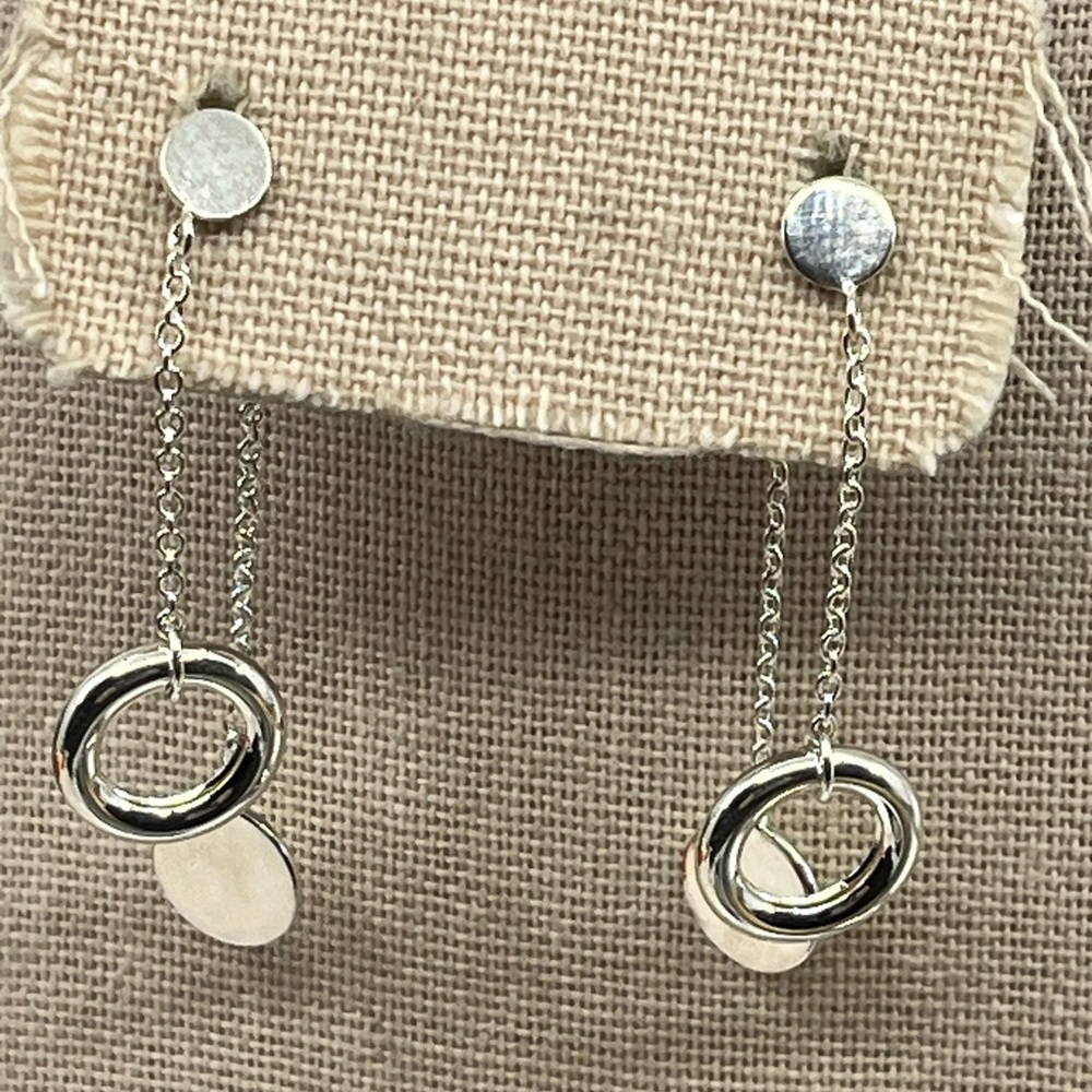 Vintage Sterling Silver Dangle Earrings Made in Dominican Republic - Picture 4 of 14